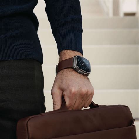 apple watch ultra with leather band|best aftermarket apple ultra bands.